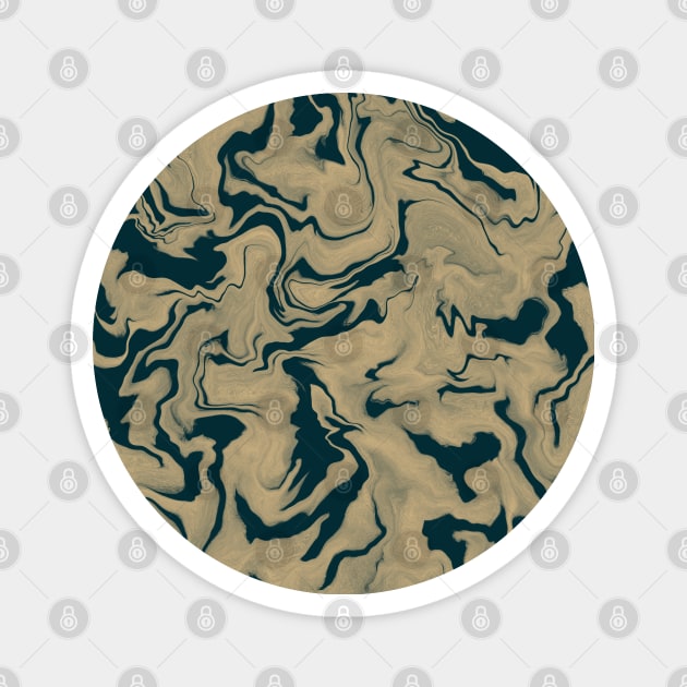 Shades of Moody Beige and Blue Green Aesthetic Marble Pattern Magnet by Teeworthy Designs